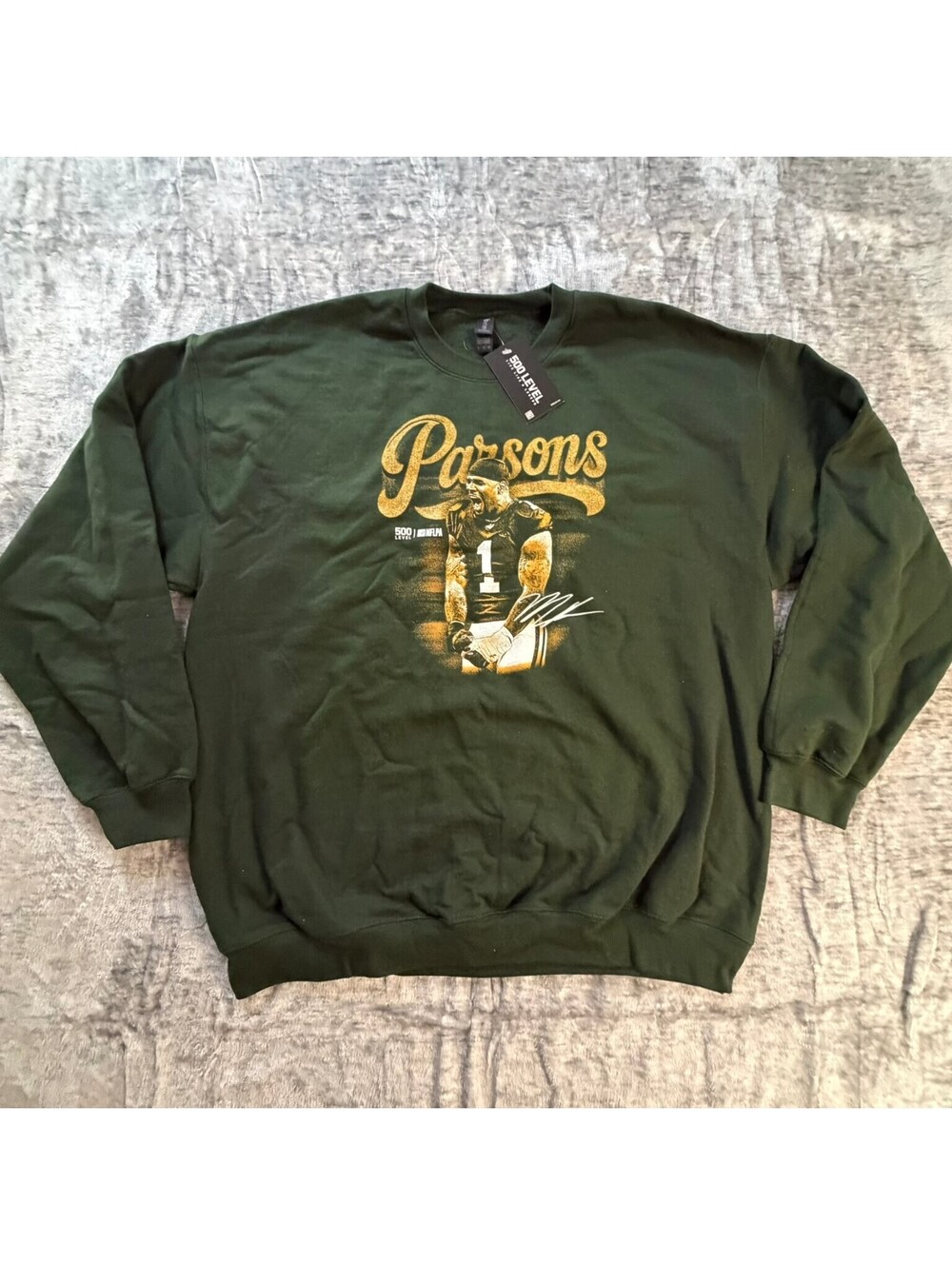 500 Level Micah Parsons #1 Green Bay Packers Sweatshirt NFL Football Size XL